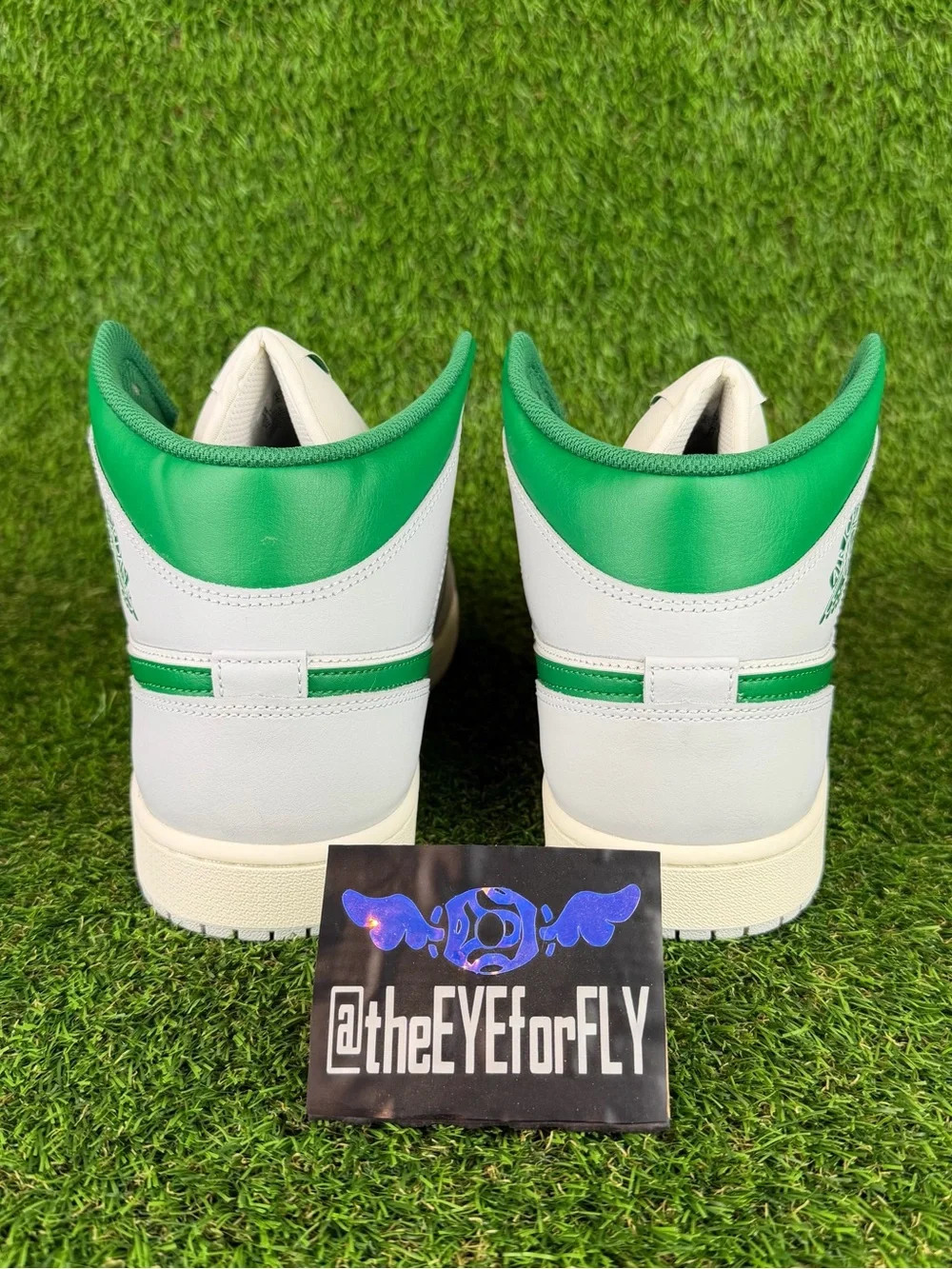 NEW Nike Air Jordan 1 Mid Summit White Lucky Green DQ8426-142 Men’s Size 14